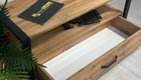 Тумба LOFT 1100 Дуб Сонома / Чёрный мат MebliRoMax 3