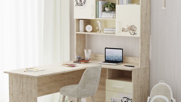 Стол угловой с надстройкой