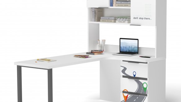 Стол с угловой надстройкой 