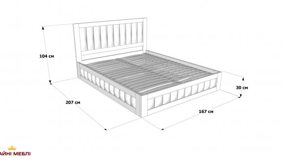 Кровать деревянная Дримка Амелия с подьемным механизмом и нишей для белья Бук 11