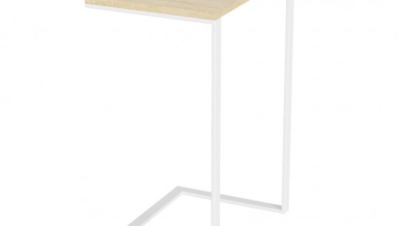 Придиванный стол Fiji Mono Дуб сонома/Белый 1