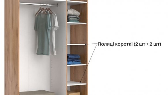 Шафа 3дв без дзеркал Міромарк Прованс 3 дверна білий 148 см 4