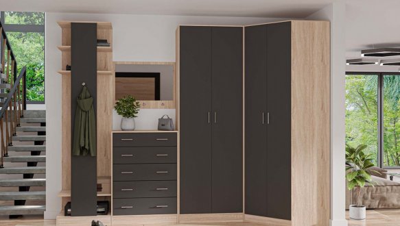 Шафа 2д КС МВ - 01 2 дверний білий 60 см 3