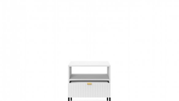 Тумба прикроватная Белый/Черные ножки S54 Nova 3