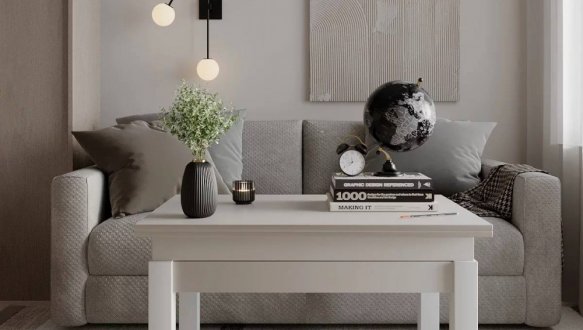 Стол-трансформер B-Fly Art In Head Кашемир / Белый бриллиант 4