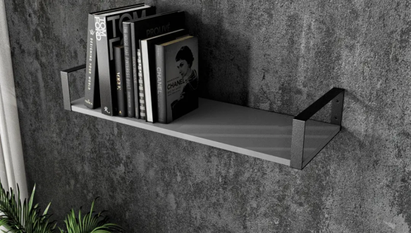 Полка настенная антрацит/черный XR21