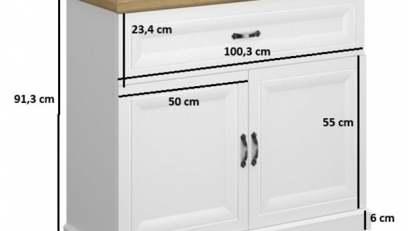 Комод 2D1S білий Riva 0