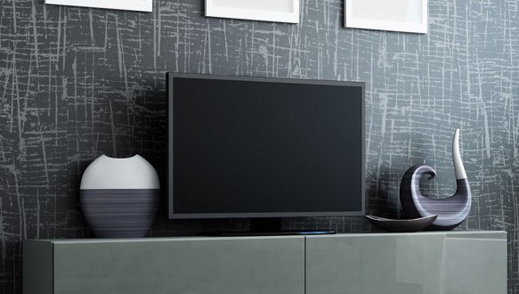 Тумба під ТВ Vigo/Віго RTV180 Сірий мат/Сірий глянець Cama Ширина 180 см