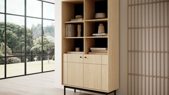 Стелаж дуб лінеа Japandi R104