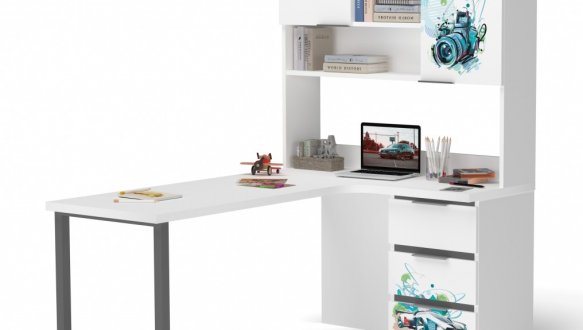 Стол с угловой надстройкой 6