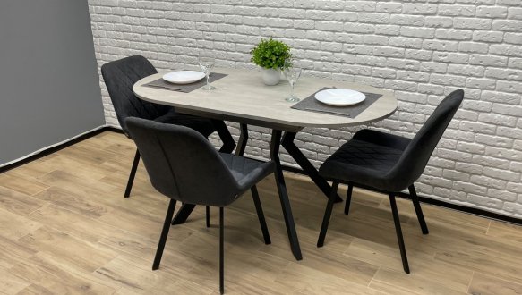 Стіл круглий розкладний MebliRoMax Ronni slide / Ронні Слайд 130 см 9