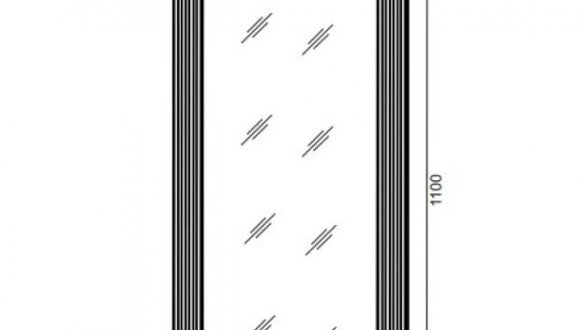Зеркало LUS50 Канди Белый альпийський / Дуб стирлинг / Белый матовий 0