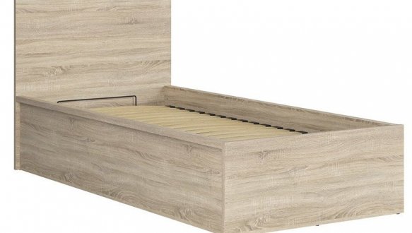 Кровать односпальная BRW Poland LOZ/90/B Tetrix / Тетрикс с подьемним механизмом и нишей для белья ДСП 5