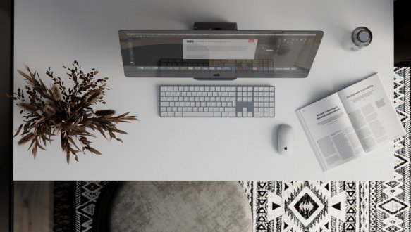 Письмовий стіл Art in Head Brevity Loft Standart/Бревіті Лофт Стандарт Білий діамант/Білий метал 0