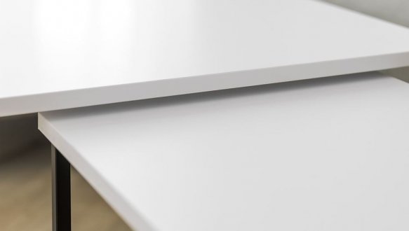 Комплект столиков Квадро S + М белый 6