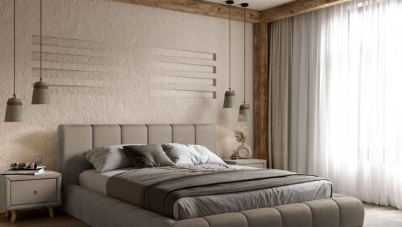 Ліжко м'яке двоспальне Віоріна Деко Подіум 6