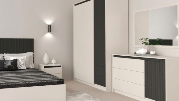 Комод KOM1D3S Монако Кашемір / Елегантний сірий софттач 1