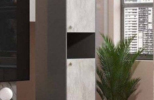 Шафа 2д з нішею КС Глорія 2 дверна антрацит 50 см 0