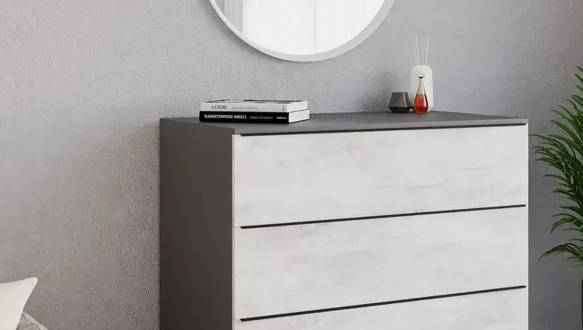 Комод ТХ005 Антрацит / Бетон Морелі