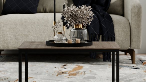 Стіл-трансформер Just Fiji Дуб вінтаж оксид/Чорний 2