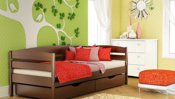 Ліжко дитяче Масив бука Естелла Нота Плюс 6