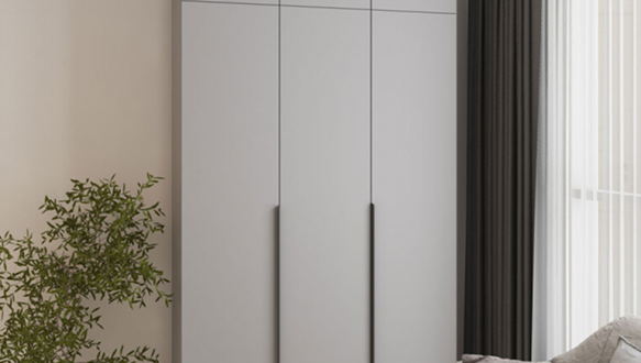 Шкаф Mebelstar Оскар трехдверный с антресолью и ящиками Серая мышка 150 см