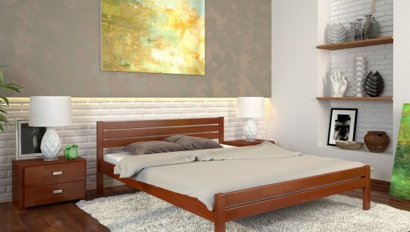 Ліжко дерев'яне ArborDrev Роял Сосна / Бук 2