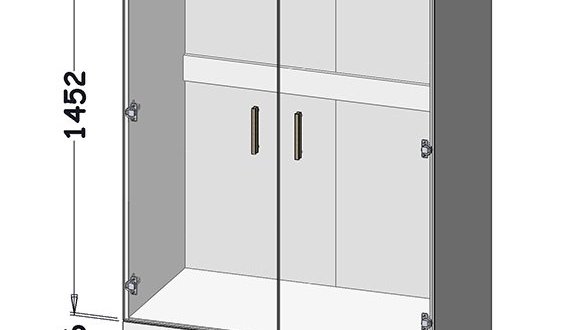 Шафа 2D2S Cama Lotta 2 дверна білий 110 см 2