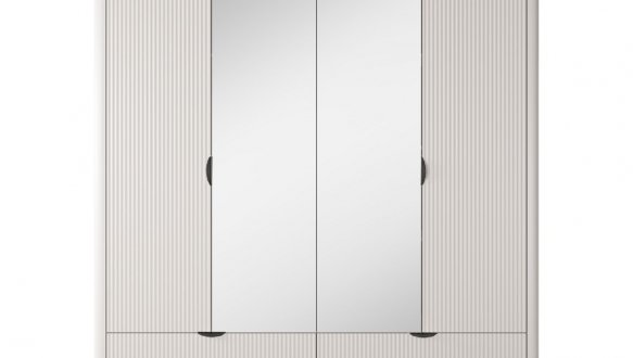 Шкаф 4D2S/213 Perfect Home Lante 4 дверный Беж/Черные ручки 213 см 0