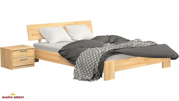 Ліжко дерев'яне Естелла Титан / Серія Тесса Щит / Масив Бук 1