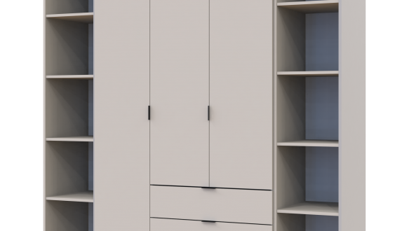 Шафа Дорос Гелар трьохдверна з двома етажерками Кашемір 193 см