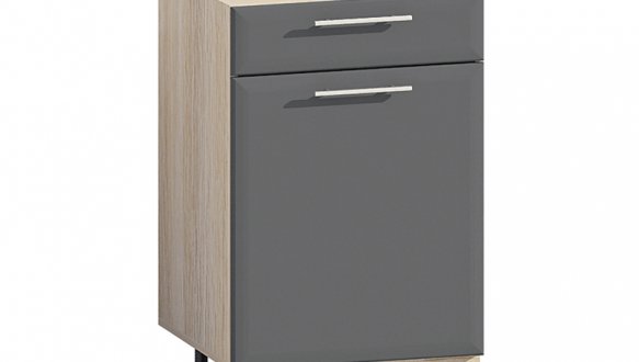 Тумба нижняя Н50.82.1Я.1Д Хай-Тек глянец перламутр