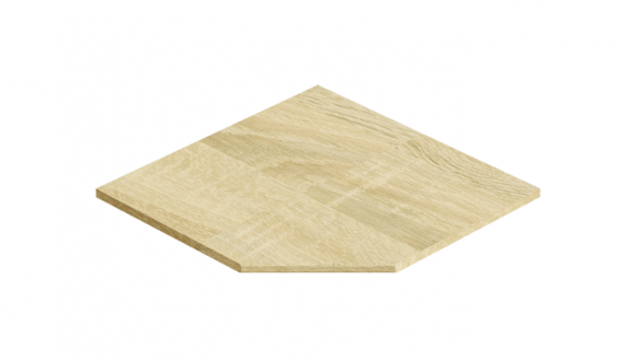 Столешница угловая 38 мм Дуб натуральный