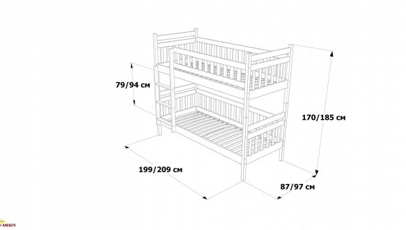 Двоярусне ліжко Том і Джері 11