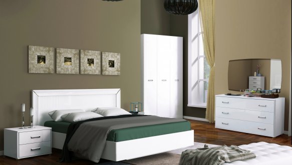 Кровать двуспальная Миромарк Белла 160 ДСП