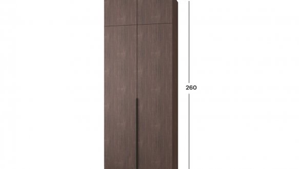 Шкаф Mebelstar Оскар двухдверный с антресолью Дуб ристретто 80 см 3