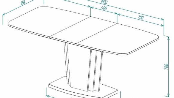 Стол Avalon Интарсио Дуб Крафт Серый/Латте Раскладной 140/180 см 9