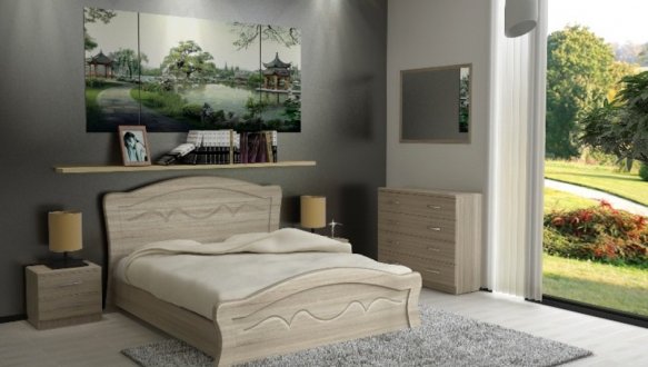 Кровать Виолетта с газлифтом и металическим каркасом