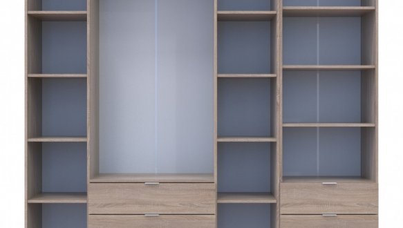 Шкаф для одежды Дорос Гелар дуб сонома 4 дверный с пеналом 215 см 2