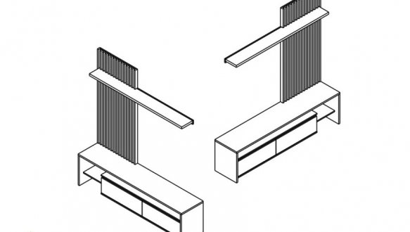 Стiнка Нео 2 Дуб крафт золотий / Бетон стайл 2
