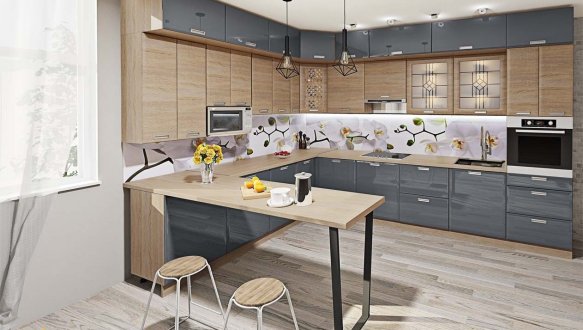 Модульна кухня Хай-тек глянець 10