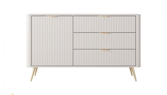 Комод 1D3S/138 Беж/Золоті ніжки Lante 0