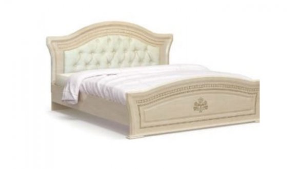 Кровать без ламелей с мягким изголовьем Милано