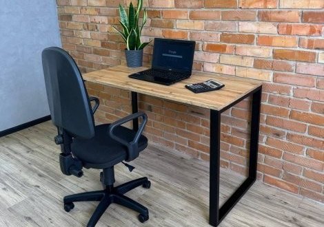 Стіл LOFT офісний Дуб Сонома / Чорний мат MebliRoMax 3