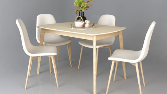 Стол Exen / Эксен Интарсио Кремовый Не раскладной 120 см 1