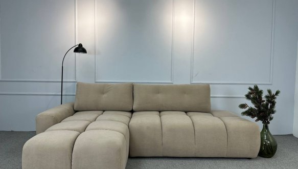 Кутовий диван розкладний крокуюча єврокнижка Елізіум Сапфір 277 см 22