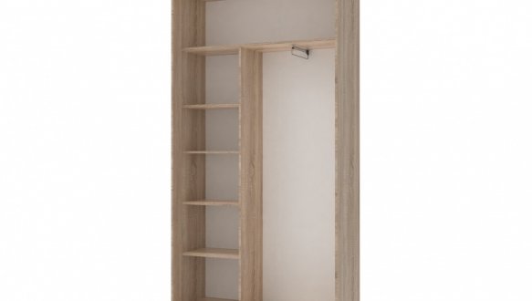 Шкаф-купе с зеркалом Дорос Сити Лайт дуб сонома 2 дверный 120 см 0