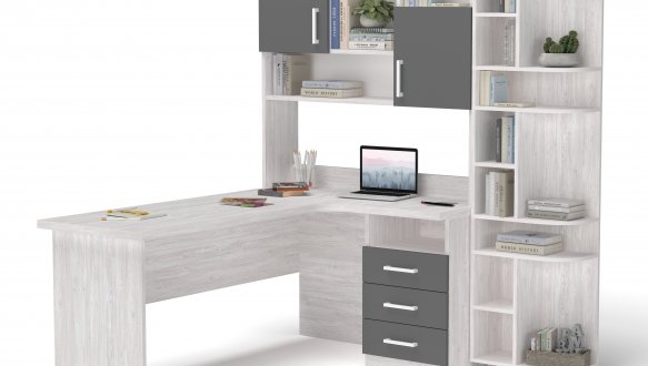 Стол угловой с надстройкой и эркером