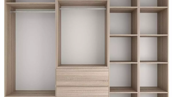 Шкаф распашной комбинированный четырёхдверный Art In Head №14 Light, ширина 240 см 6