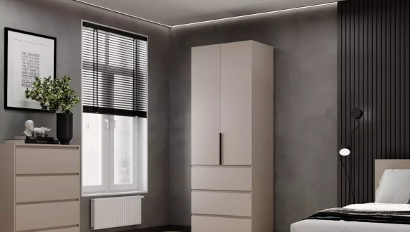 Шкаф в спальню двухдверный с ящиками Art In Head Light 80 см 7